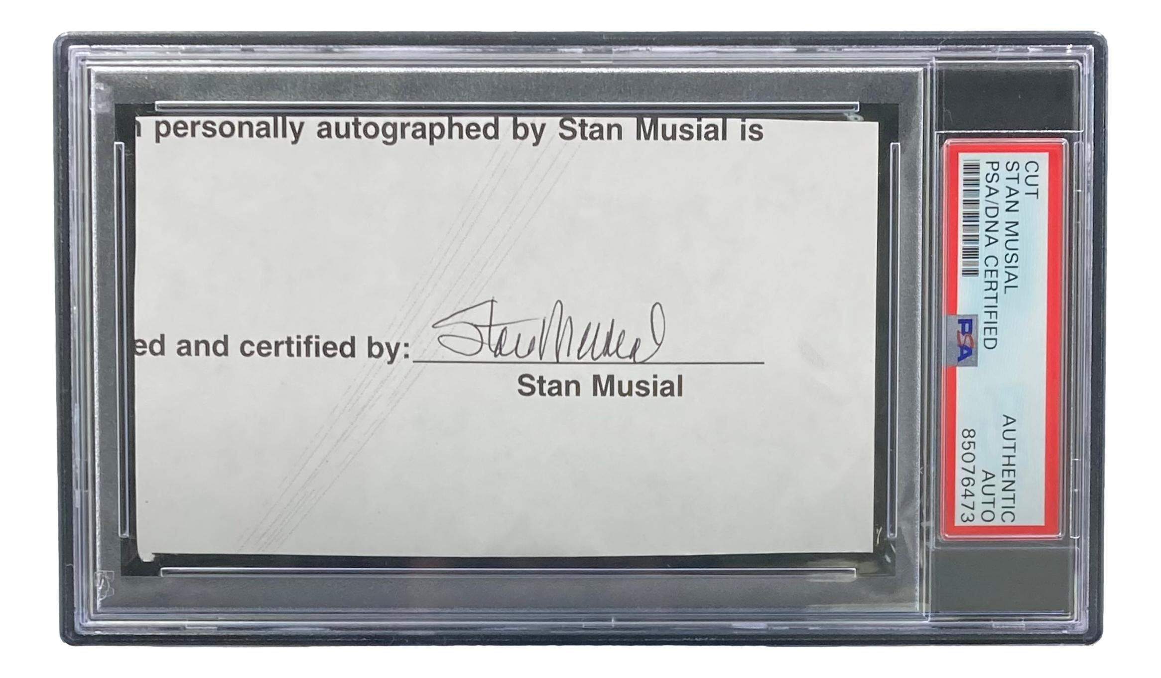 Stan Musial Signed Cut (PSA) at PristineAuction.com Stan Musial Signed Cut (PSA) at PristineAuction.com