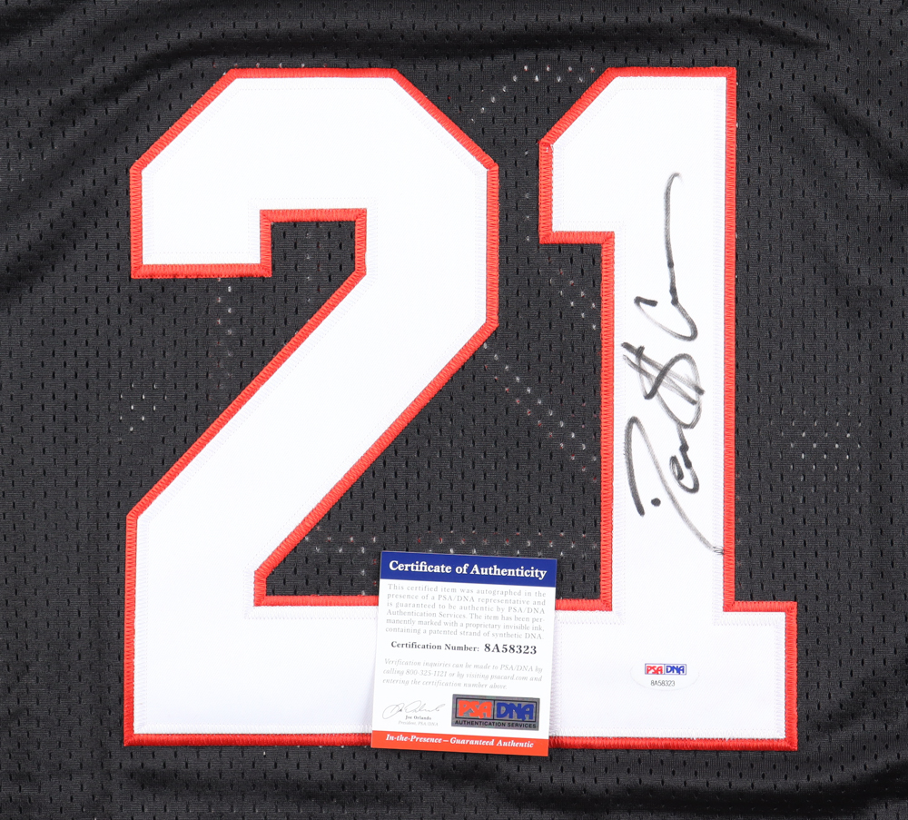 Deion Sanders Signed Jersey (PSA) at PristineAuction.com Deion Sanders Signed Jersey (PSA) at PristineAuction.com