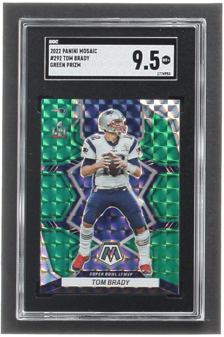 Tom Brady 2022 Panini Mosaic Mosaic Green #292 MVP (SGC 9.5) at PristineAuction.com Tom Brady 2022 Panini Mosaic Mosaic Green #292 MVP (SGC 9.5) at PristineAuction.com