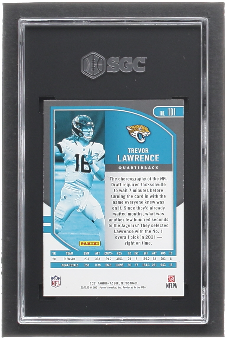 Trevor Lawrence 2021 Absolute Retail #101 RC (SGC 10) at PristineAuction.com Trevor Lawrence 2021 Absolute Retail #101 RC (SGC 10) at PristineAuction.com