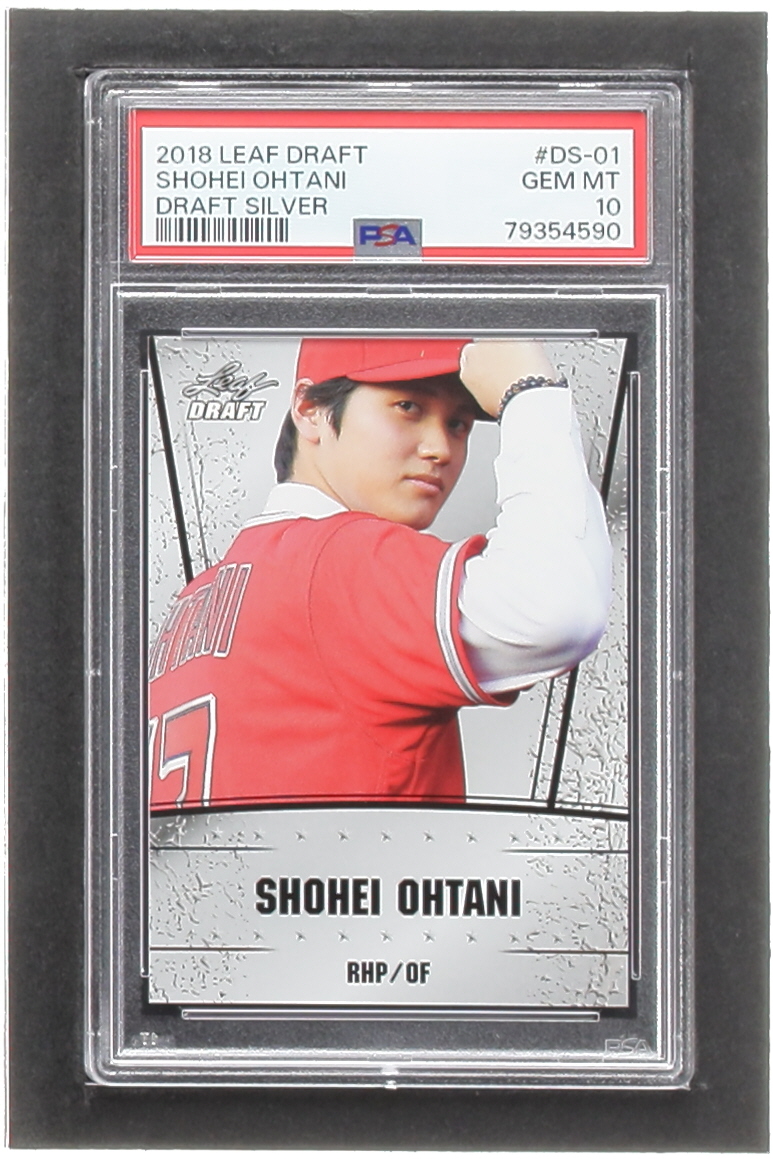 Shohei Ohtani 2018 Leaf Ohtani Draft Silver #DS01 RC (PSA 10) at PristineAuction.com Shohei Ohtani 2018 Leaf Ohtani Draft Silver #DS01 RC (PSA 10) at PristineAuction.com