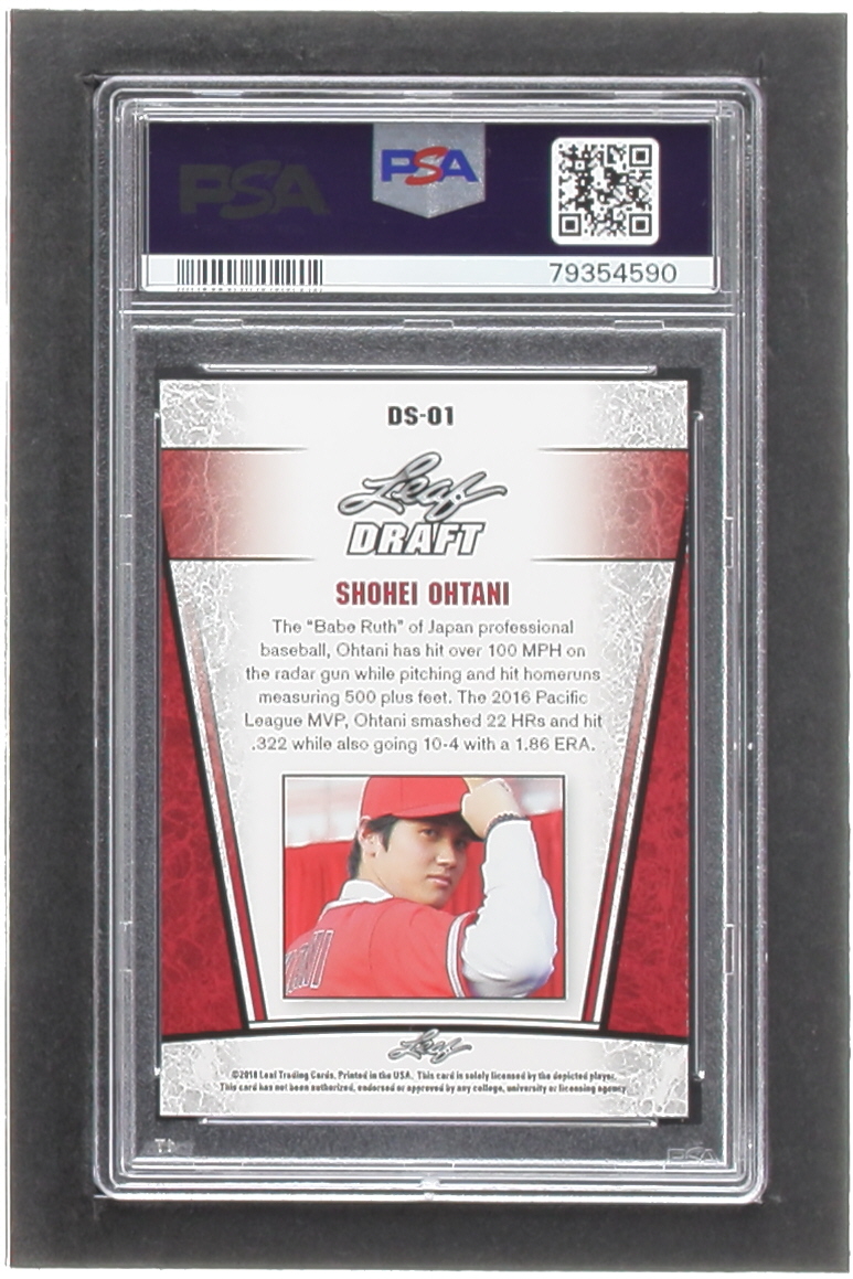 Shohei Ohtani 2018 Leaf Ohtani Draft Silver #DS01 RC (PSA 10) at PristineAuction.com Shohei Ohtani 2018 Leaf Ohtani Draft Silver #DS01 RC (PSA 10) at PristineAuction.com