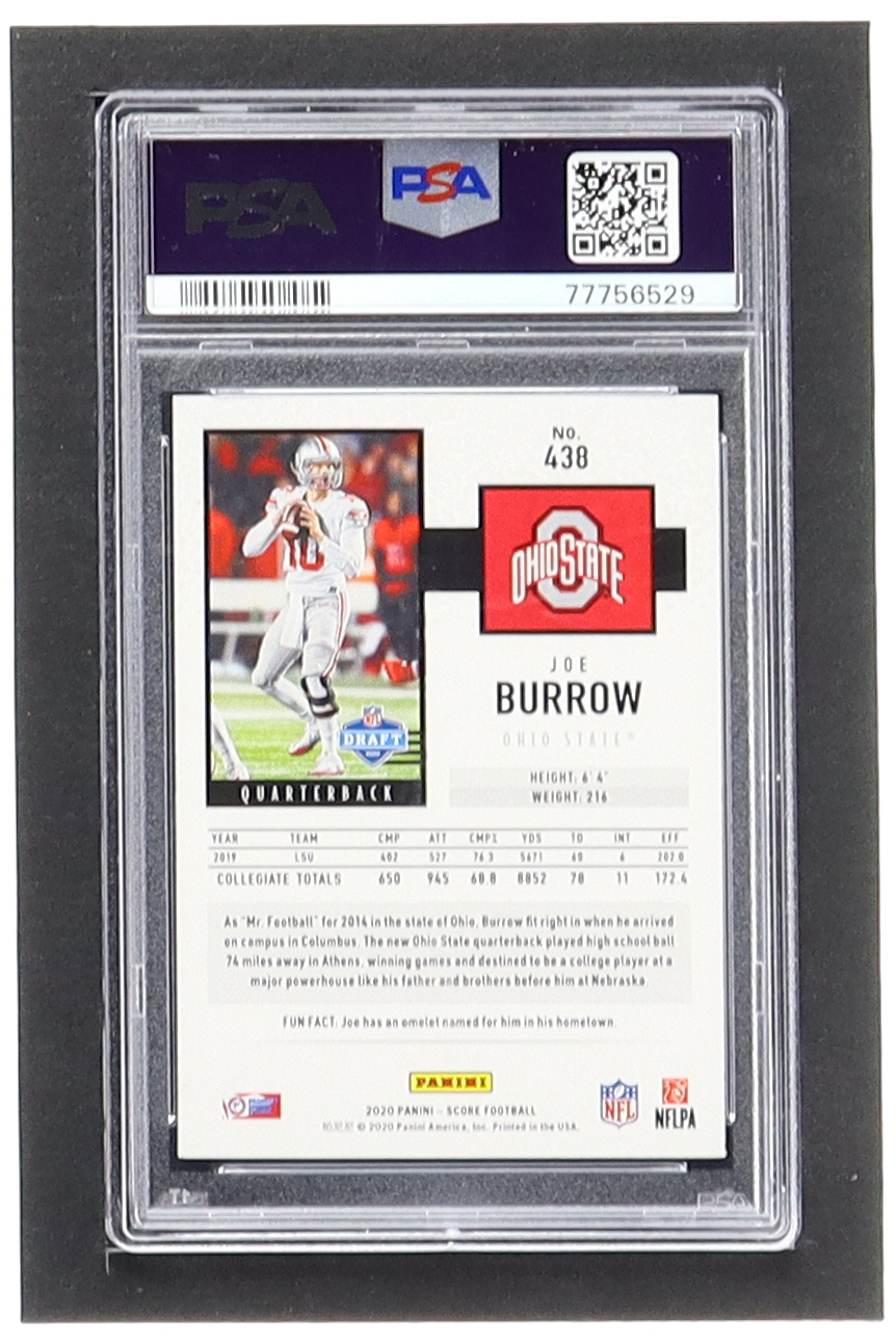 Joe Burrow 2020 Score #438 RC (PSA 10) at PristineAuction.com Joe Burrow 2020 Score #438 RC (PSA 10) at PristineAuction.com