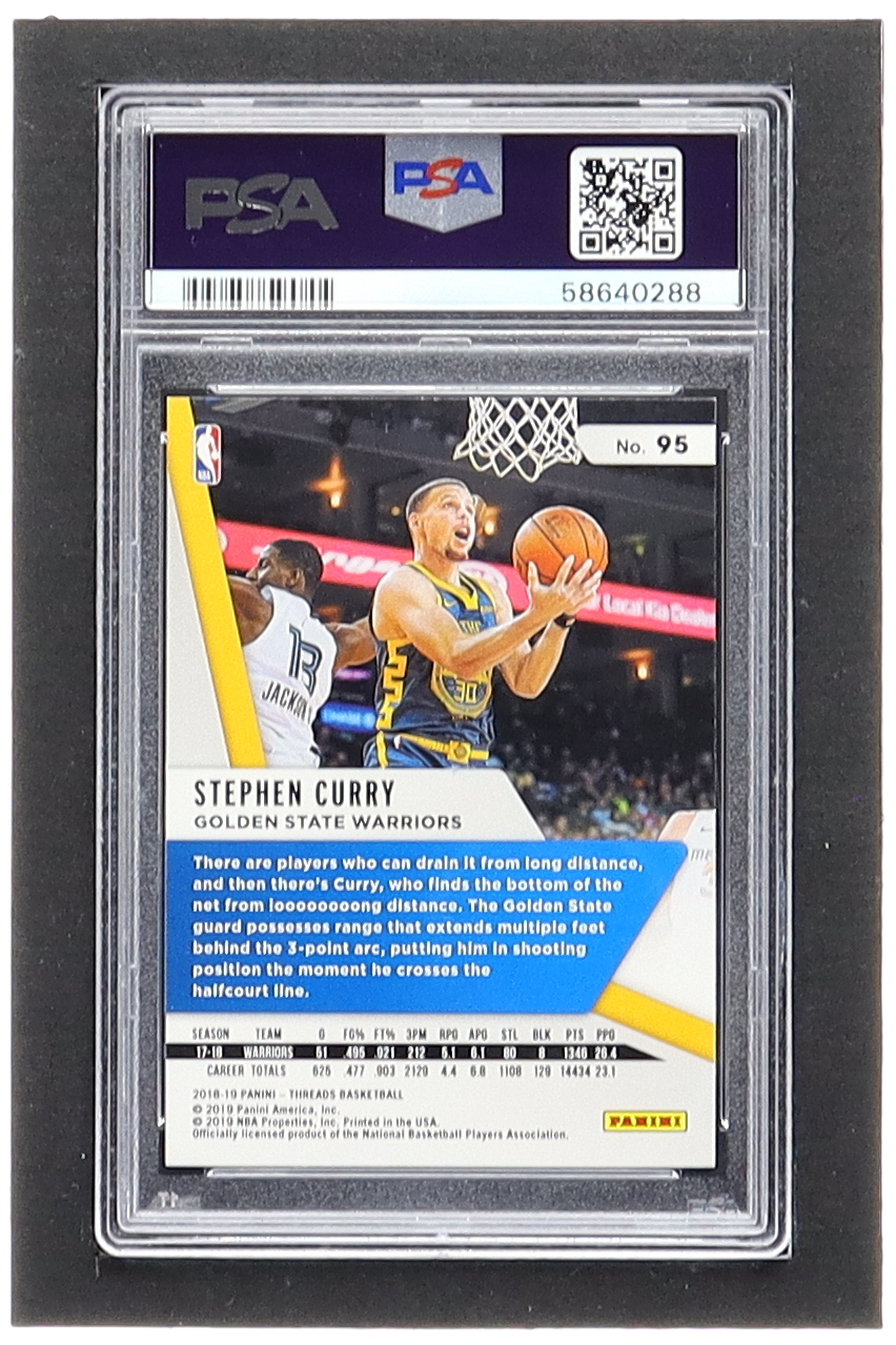 Stephen Curry 2018-19 Panini Threads #95 (PSA 10) at PristineAuction.com Stephen Curry 2018-19 Panini Threads #95 (PSA 10) at PristineAuction.com