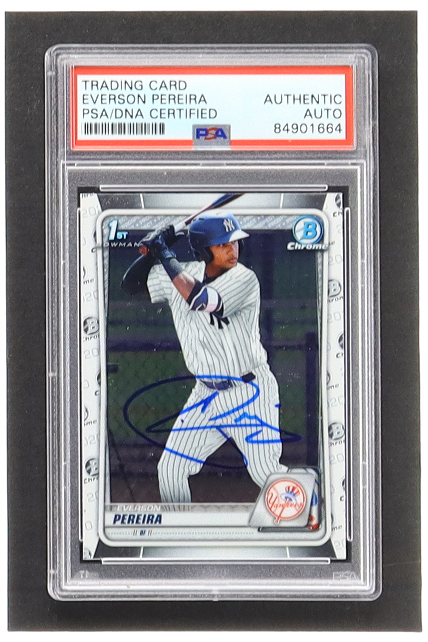 Everson Pereira Signed 2020 Bowman Chrome Prospects #BCP51 RC (PSA) at PristineAuction.com Everson Pereira Signed 2020 Bowman Chrome Prospects #BCP51 RC (PSA) at PristineAuction.com