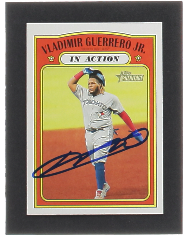 Vladimir Guerrero Jr. Signed 2021 Topps Heritage #194 IA (Beckett) at PristineAuction.com Vladimir Guerrero Jr. Signed 2021 Topps Heritage #194 IA (Beckett) at PristineAuction.com