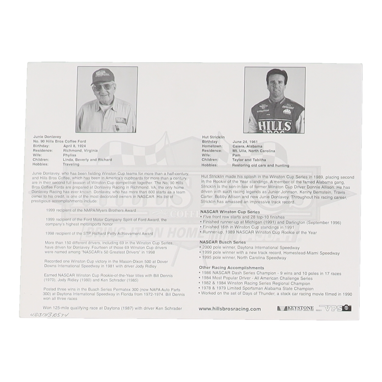 Hut Stricklin Signed NASCAR 8x10 Photo (PSA) at PristineAuction.com Hut Stricklin Signed NASCAR 8x10 Photo (PSA) at PristineAuction.com