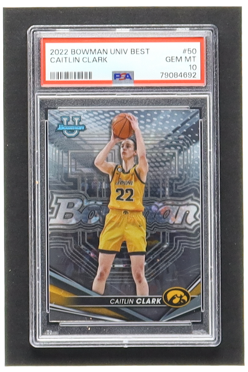 Caitlin Clark 2022-23 Bowman's Best University #50 (PSA 10) at PristineAuction.com Caitlin Clark 2022-23 Bowman's Best University #50 (PSA 10) at PristineAuction.com