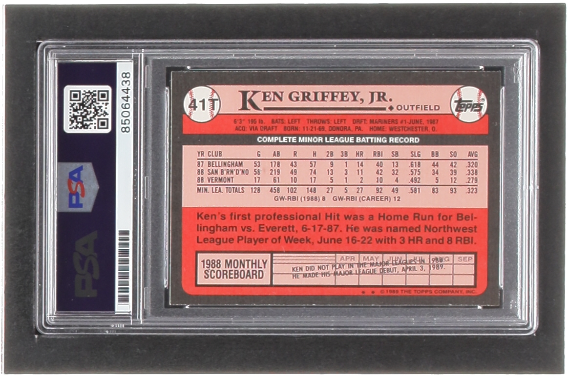 Ken Griffey Jr. Signed 1989 Topps Traded #41T RC (PSA) at PristineAuction.com Ken Griffey Jr. Signed 1989 Topps Traded #41T RC (PSA) at PristineAuction.com