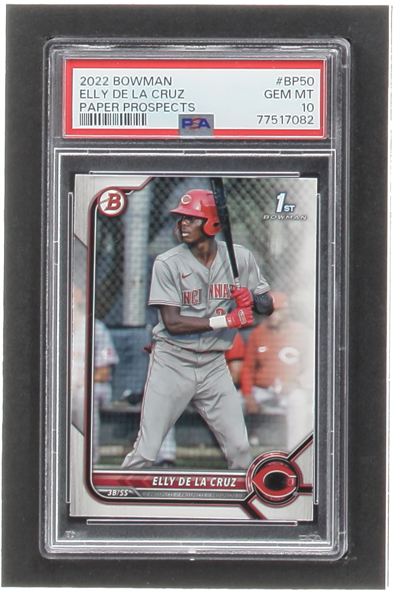 Elly De La Cruz 2022 Bowman Prospects #BP50 RC (PSA 10) at PristineAuction.com Elly De La Cruz 2022 Bowman Prospects #BP50 RC (PSA 10) at PristineAuction.com