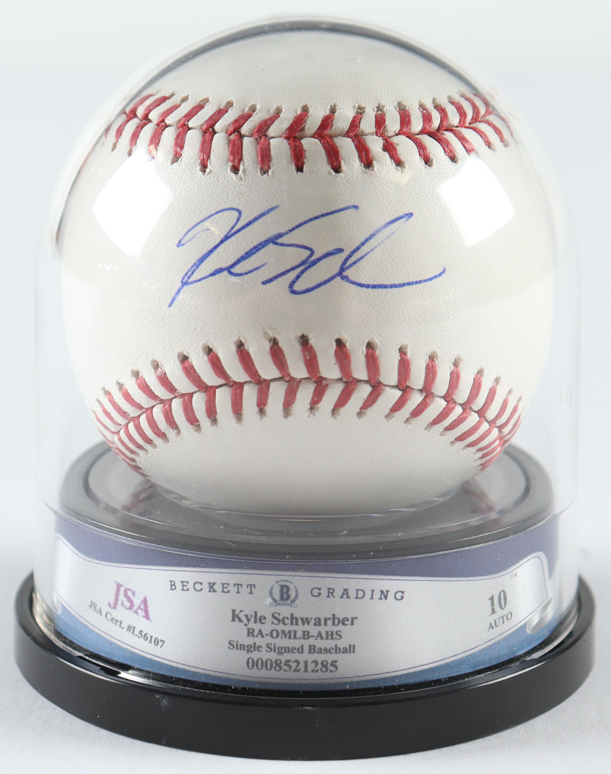 Kyle Schwarber Signed OML Baseball with Beckett Display Case (BGS & JSA) at PristineAuction.com Kyle Schwarber Signed OML Baseball with Beckett Display Case (BGS & JSA) at PristineAuction.com
