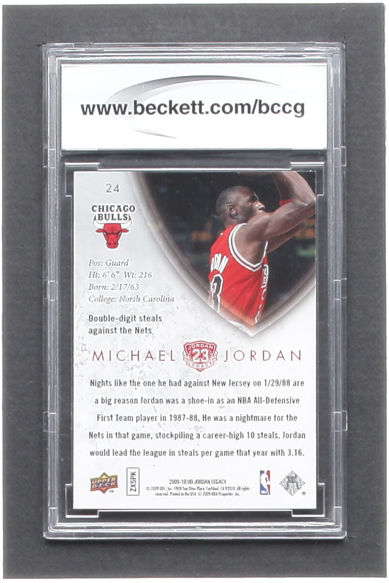 Michael Jordan 2009-10 Upper Deck Michael Jordan Legacy Collection Gold #24 (BCCG 10) at PristineAuction.com Michael Jordan 2009-10 Upper Deck Michael Jordan Legacy Collection Gold #24 (BCCG 10) at PristineAuction.com