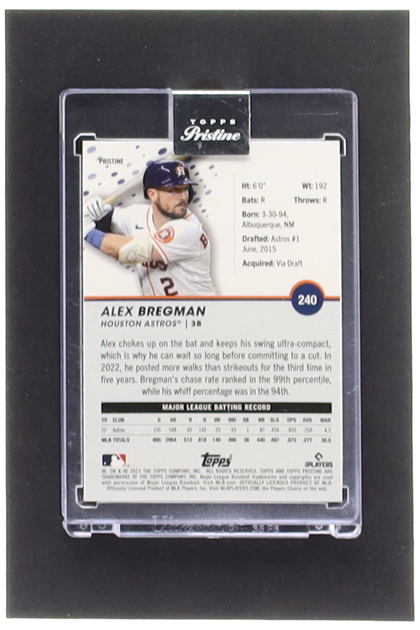 Alex Bregman 2023 Topps Pristine Refractors #240 at PristineAuction.com Alex Bregman 2023 Topps Pristine Refractors #240 at PristineAuction.com