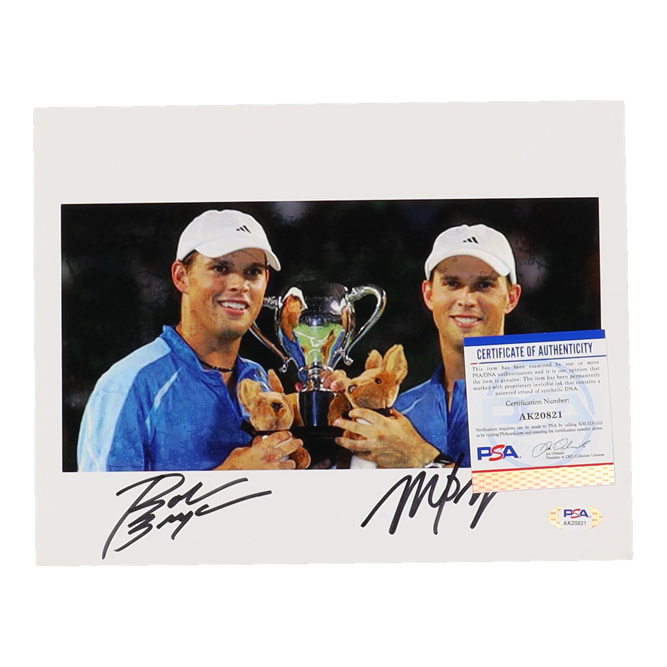 Bob & Mike Bryan Signed 8x10 Photo (PSA) at PristineAuction.com Bob & Mike Bryan Signed 8x10 Photo (PSA) at PristineAuction.com