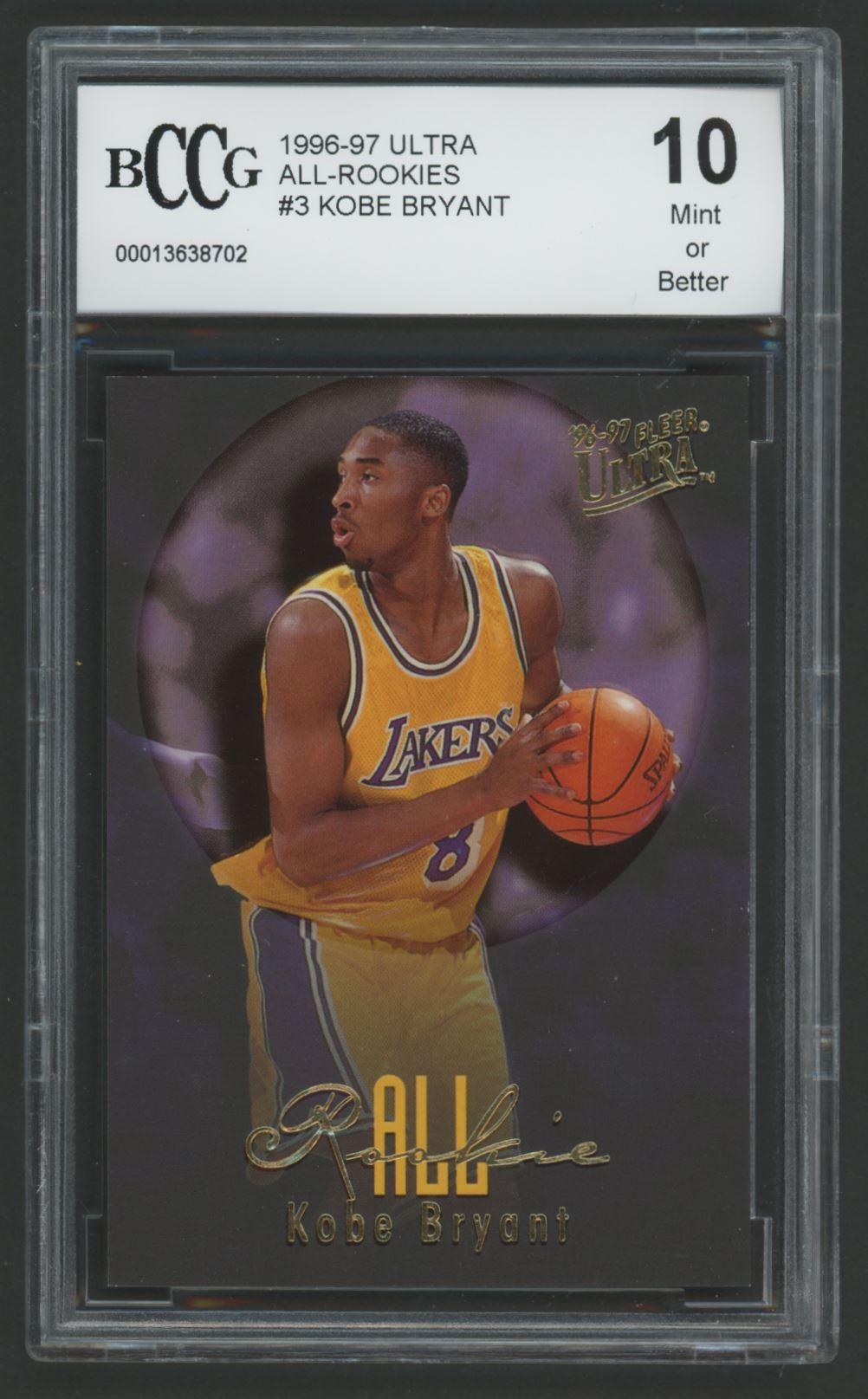 Kobe Bryant 1996-97 Ultra All-Rookies #3 (BCCG 10) at PristineAuction.com Kobe Bryant 1996-97 Ultra All-Rookies #3 (BCCG 10) at PristineAuction.com