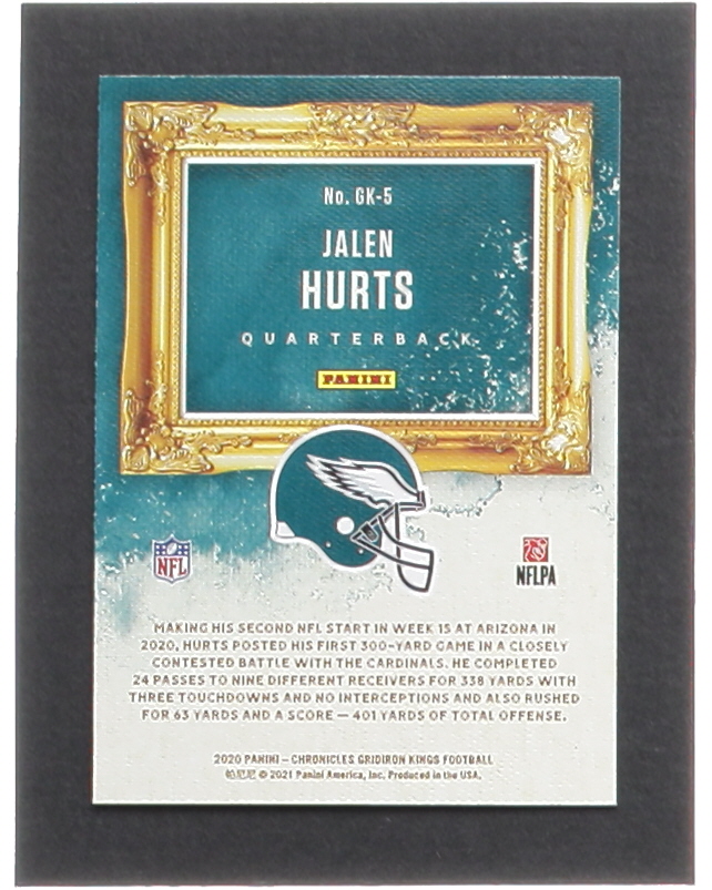 Jalen Hurts 2020 Gridiron Kings Pink #5 RC at PristineAuction.com Jalen Hurts 2020 Gridiron Kings Pink #5 RC at PristineAuction.com