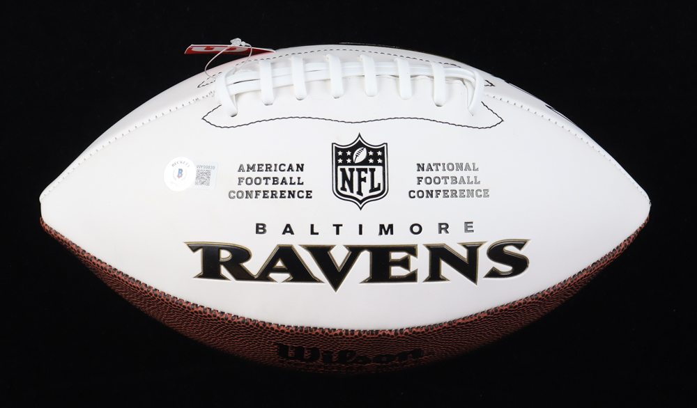 Ray Lewis Signed Ravens Logo Football (Beckett) at PristineAuction.com Ray Lewis Signed Ravens Logo Football (Beckett) at PristineAuction.com