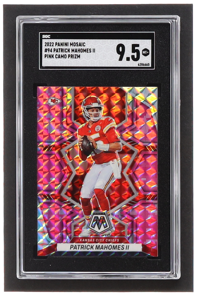Patrick Mahomes II 2022 Panini Mosaic Mosaic Camo Pink #94 (SGC 9.5) at PristineAuction.com Patrick Mahomes II 2022 Panini Mosaic Mosaic Camo Pink #94 (SGC 9.5) at PristineAuction.com