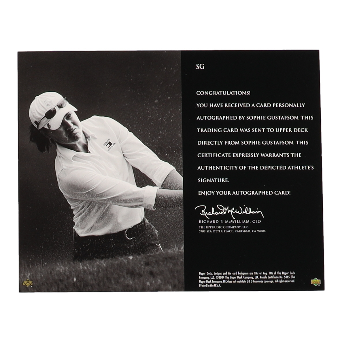 Sophie Gustafson 2004 SP Signature Shots 8x10 #SGU at PristineAuction.com Sophie Gustafson 2004 SP Signature Shots 8x10 #SGU at PristineAuction.com