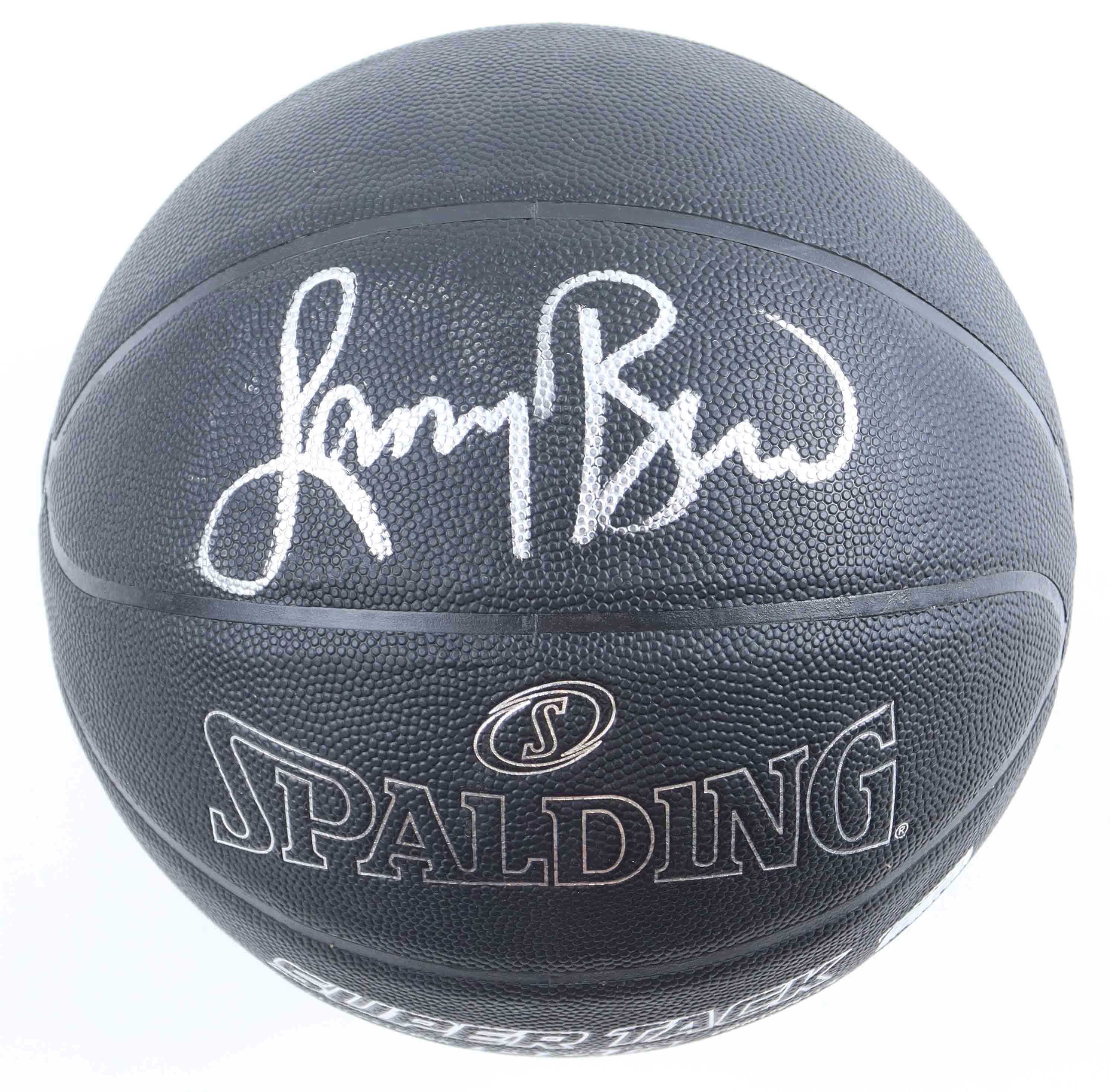 Larry Bird Signed Spalding Black Basketball with New Acrylic Basketball Display Stand with Name Plate (Beckett) at PristineAuction.com Larry Bird Signed Spalding Black Basketball with New Acrylic Basketball Display Stand with Name Plate (Beckett) at PristineAuction.com