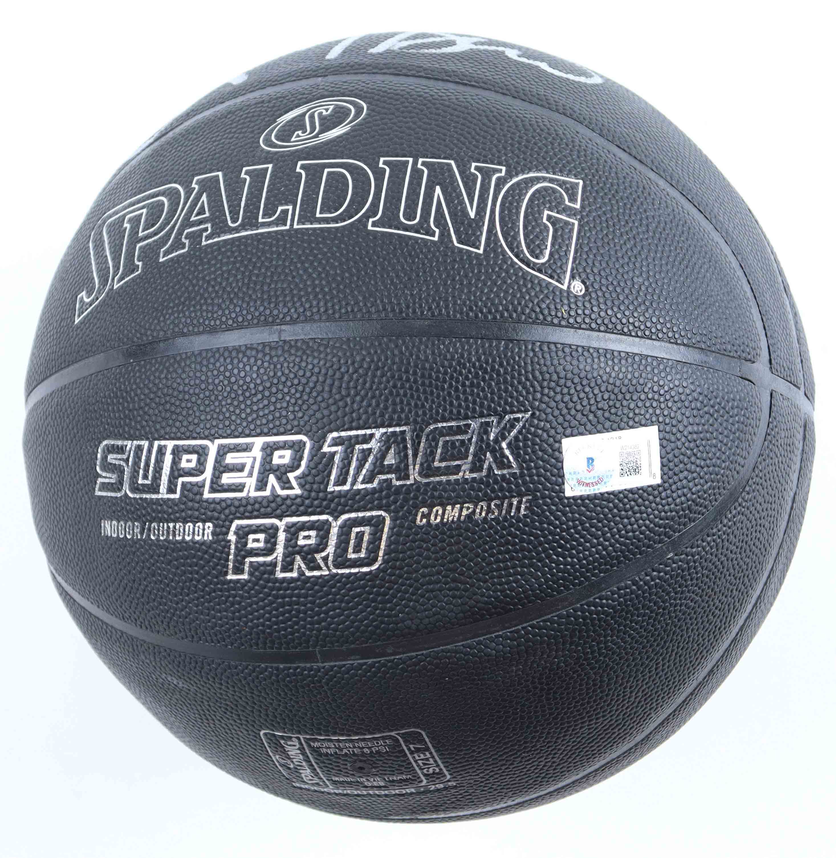 Larry Bird Signed Spalding Black Basketball with New Acrylic Basketball Display Stand with Name Plate (Beckett) at PristineAuction.com Larry Bird Signed Spalding Black Basketball with New Acrylic Basketball Display Stand with Name Plate (Beckett) at PristineAuction.com