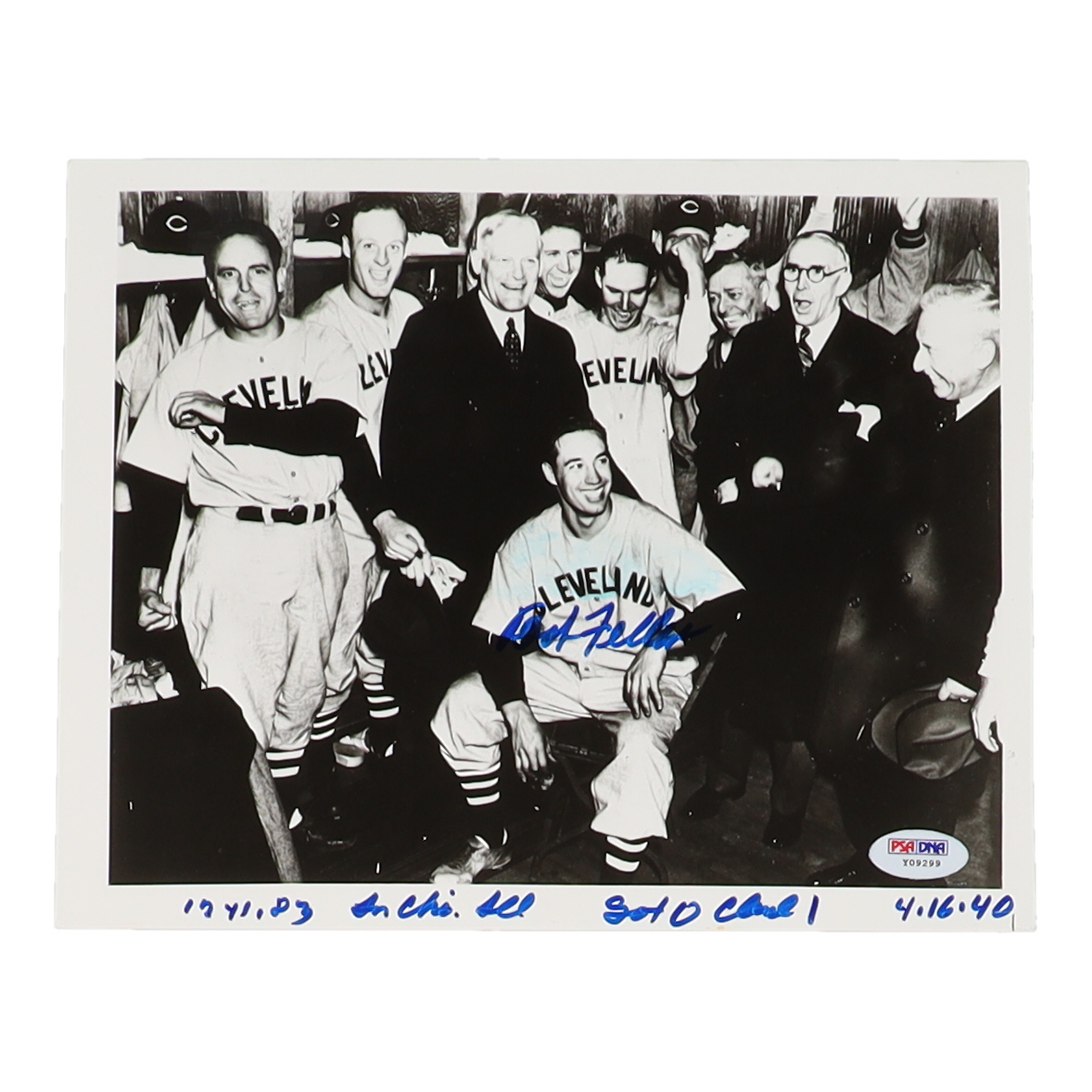 Bob Feller Signed Indians 8x10 Photo with Inscription (PSA) at PristineAuction.com Bob Feller Signed Indians 8x10 Photo with Inscription (PSA) at PristineAuction.com