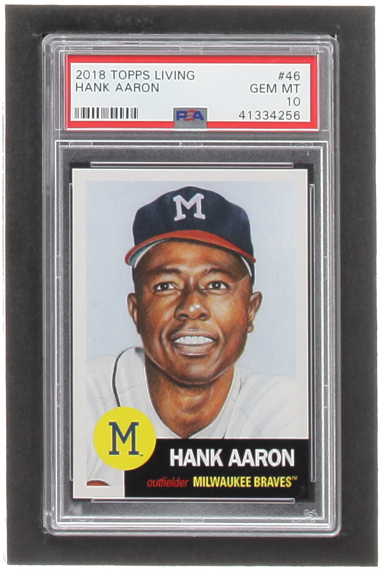 Hank Aaron 2018 Topps Living #46 (PSA 10) at PristineAuction.com Hank Aaron 2018 Topps Living #46 (PSA 10) at PristineAuction.com
