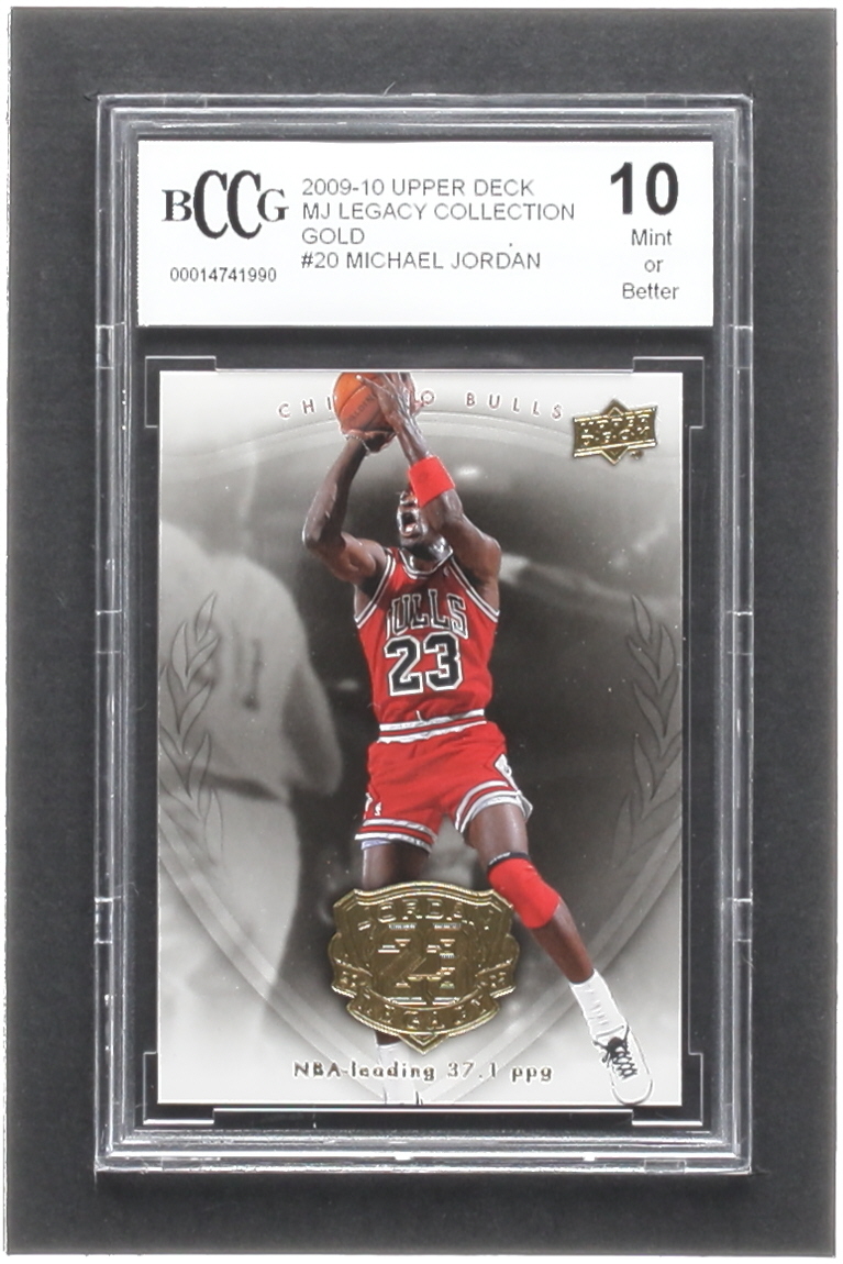 Michael Jordan 2009-10 Upper Deck Michael Jordan Legacy Collection Gold #20 (BCCG 10) at PristineAuction.com Michael Jordan 2009-10 Upper Deck Michael Jordan Legacy Collection Gold #20 (BCCG 10) at PristineAuction.com
