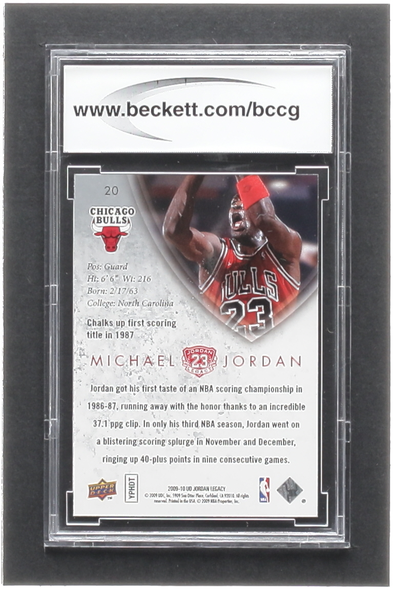 Michael Jordan 2009-10 Upper Deck Michael Jordan Legacy Collection Gold #20 (BCCG 10) at PristineAuction.com Michael Jordan 2009-10 Upper Deck Michael Jordan Legacy Collection Gold #20 (BCCG 10) at PristineAuction.com