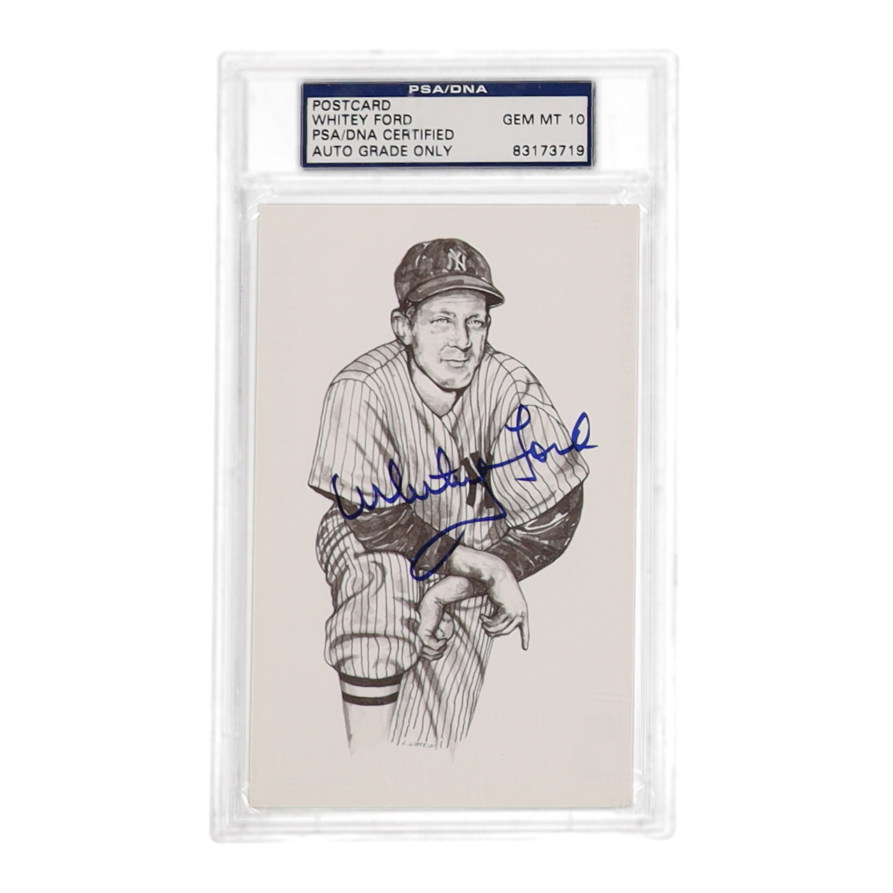 Whitey Ford Signed Yankees Postcard (PSA | Auto 10) at PristineAuction.com Whitey Ford Signed Yankees Postcard (PSA | Auto 10) at PristineAuction.com
