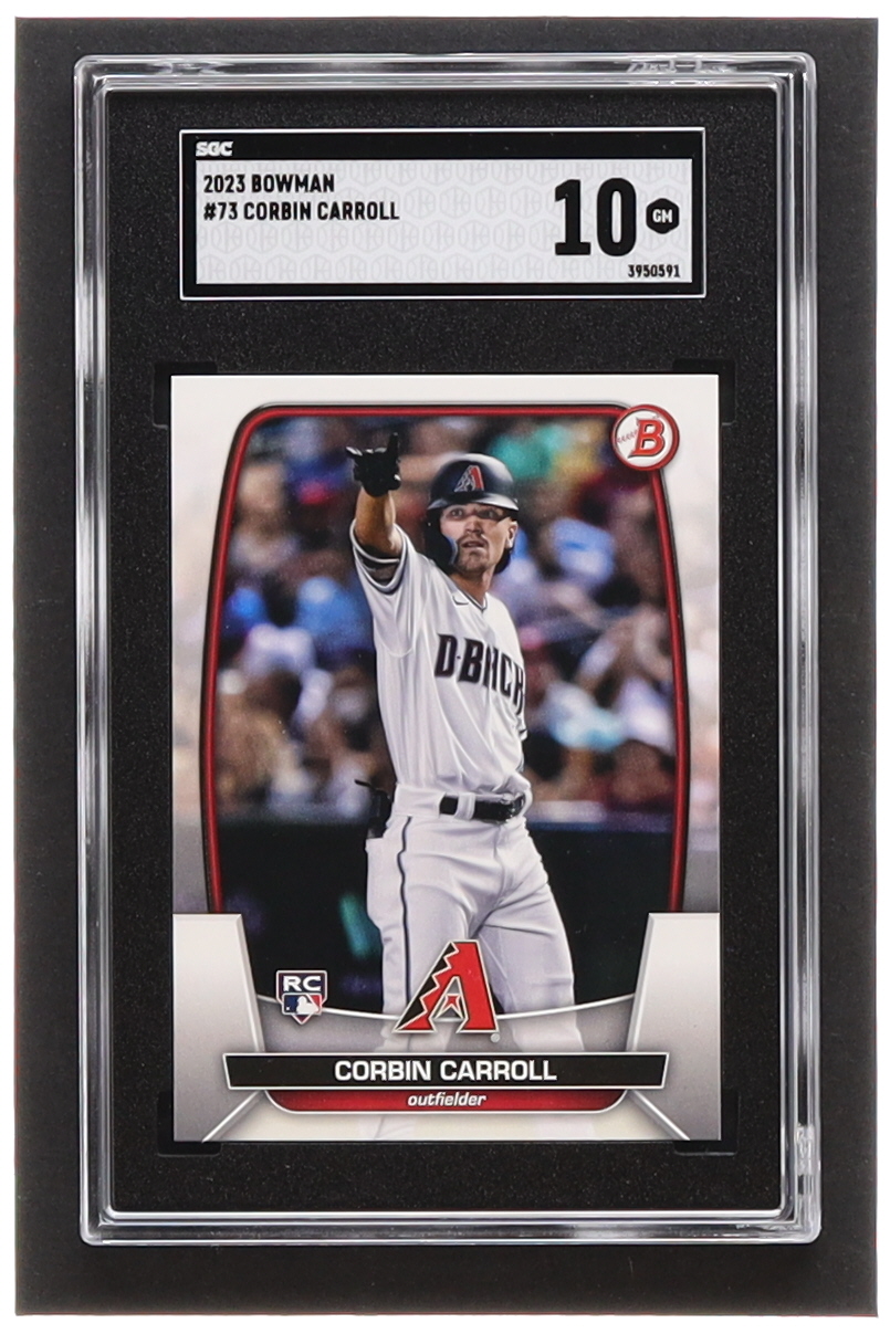 Corbin Carroll 2023 Bowman #73 RC (SGC 10) at PristineAuction.com Corbin Carroll 2023 Bowman #73 RC (SGC 10) at PristineAuction.com