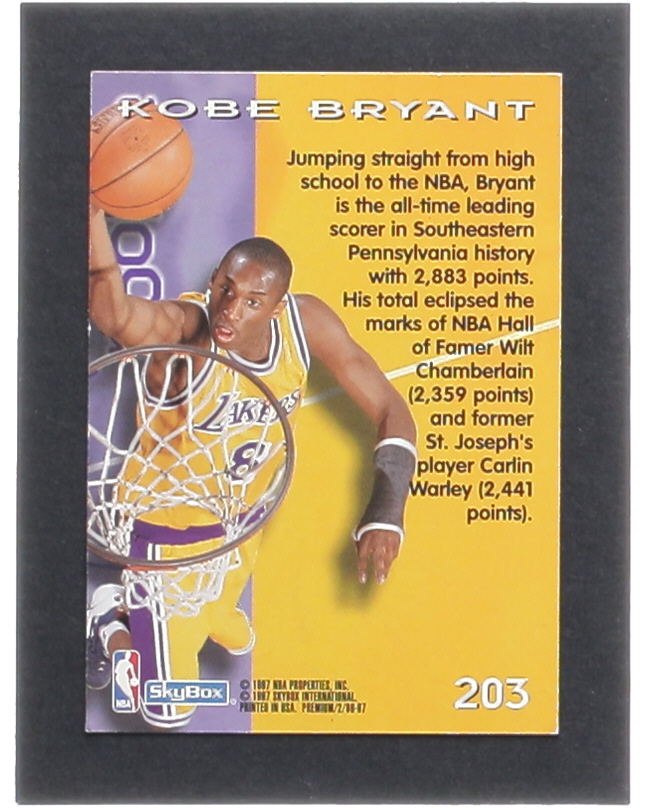 Kobe Bryant 1996-97 SkyBox Premium #203 RC at PristineAuction.com Kobe Bryant 1996-97 SkyBox Premium #203 RC at PristineAuction.com