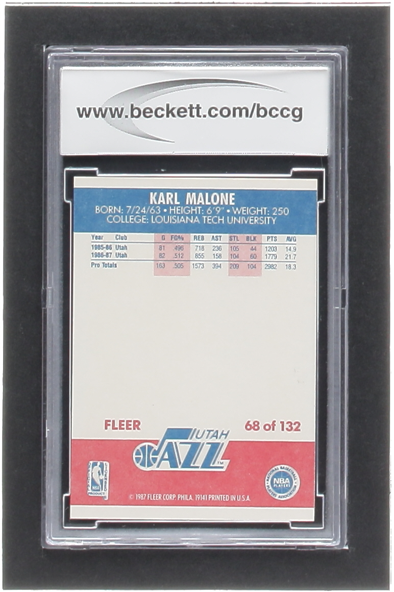 Karl Malone 1987-88 Fleer #68 (BCCG 10) at PristineAuction.com Karl Malone 1987-88 Fleer #68 (BCCG 10) at PristineAuction.com