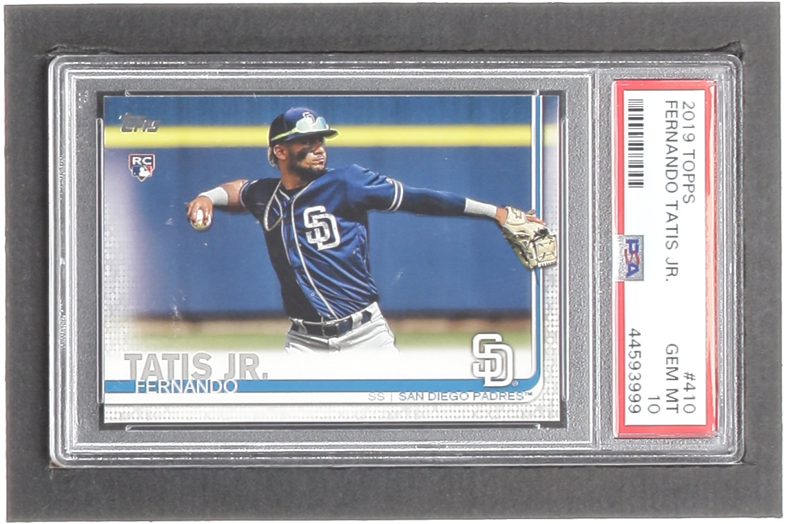 Fernando Tatis Jr. 2019 Topps #410 RC (PSA 10) at PristineAuction.com Fernando Tatis Jr. 2019 Topps #410 RC (PSA 10) at PristineAuction.com