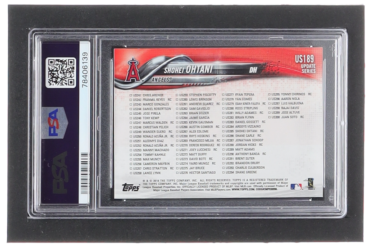 Shohei Ohtani 2018 Topps Update #US189 HL RC (PSA 10) at PristineAuction.com Shohei Ohtani 2018 Topps Update #US189 HL RC (PSA 10) at PristineAuction.com