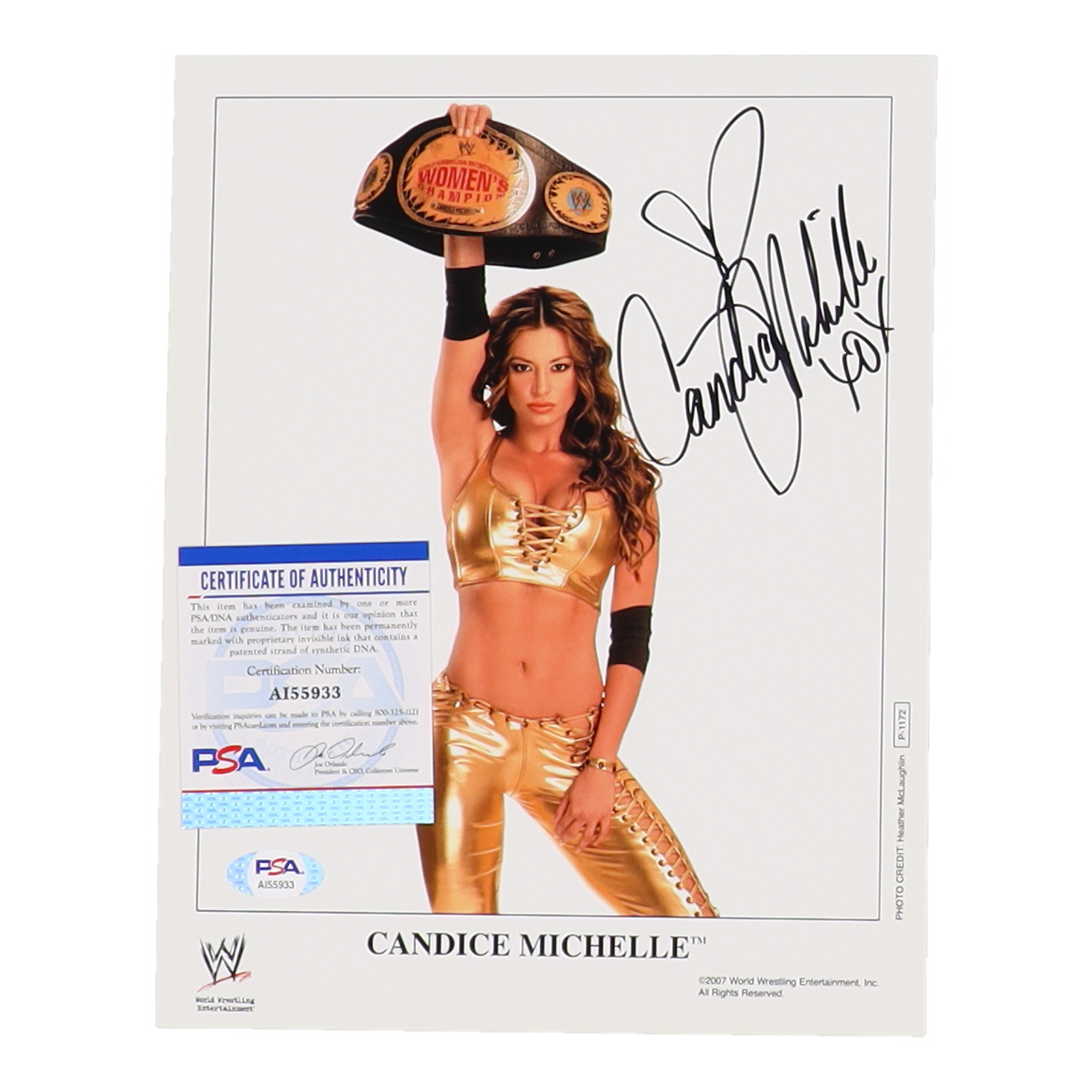 Candice Michelle Signed WWE 8x10 Photo Inscribed 