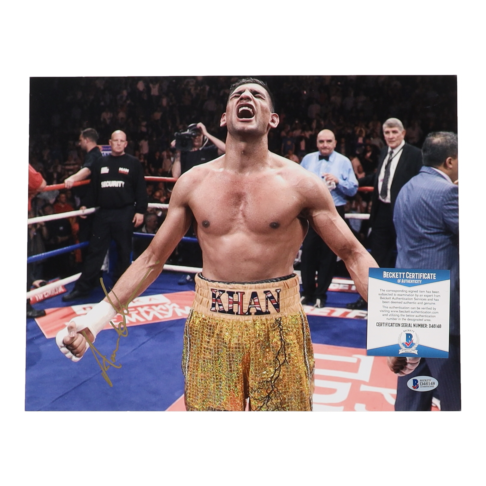 Amir Khan Signed 11x14 Photo (Beckett) at PristineAuction.com Amir Khan Signed 11x14 Photo (Beckett) at PristineAuction.com