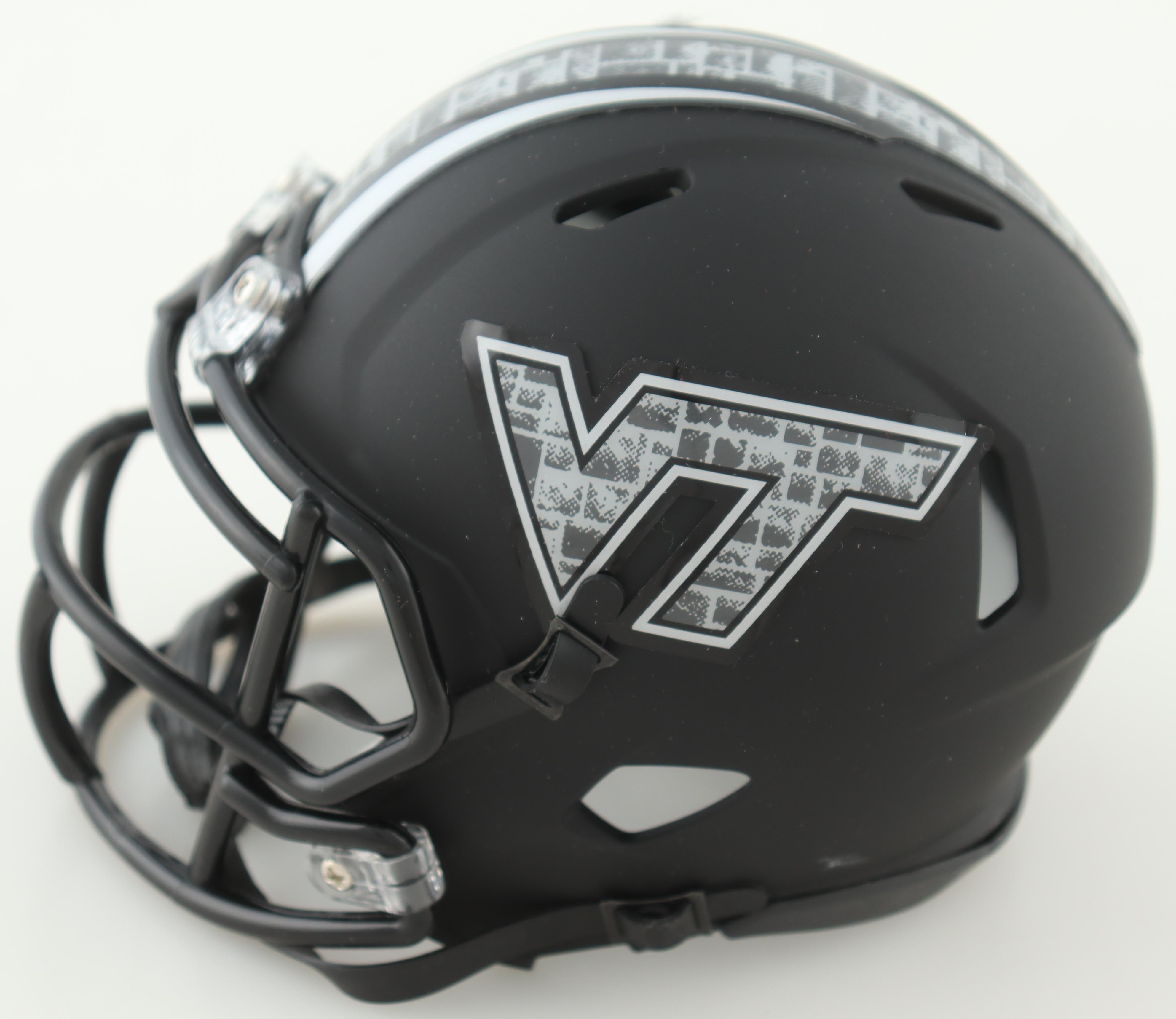 Michael Vick Signed Virginia Tech Hokies Matte Black Speed Mini Helmet (JSA) at PristineAuction.com Michael Vick Signed Virginia Tech Hokies Matte Black Speed Mini Helmet (JSA) at PristineAuction.com