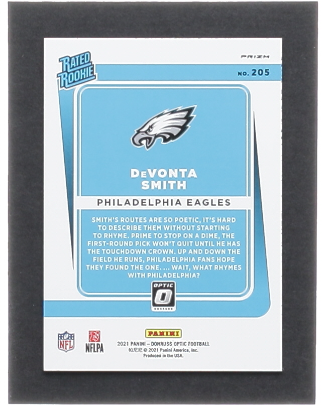 DeVonta Smith 2021 Donruss Optic Holo #205 RR RC at PristineAuction.com DeVonta Smith 2021 Donruss Optic Holo #205 RR RC at PristineAuction.com