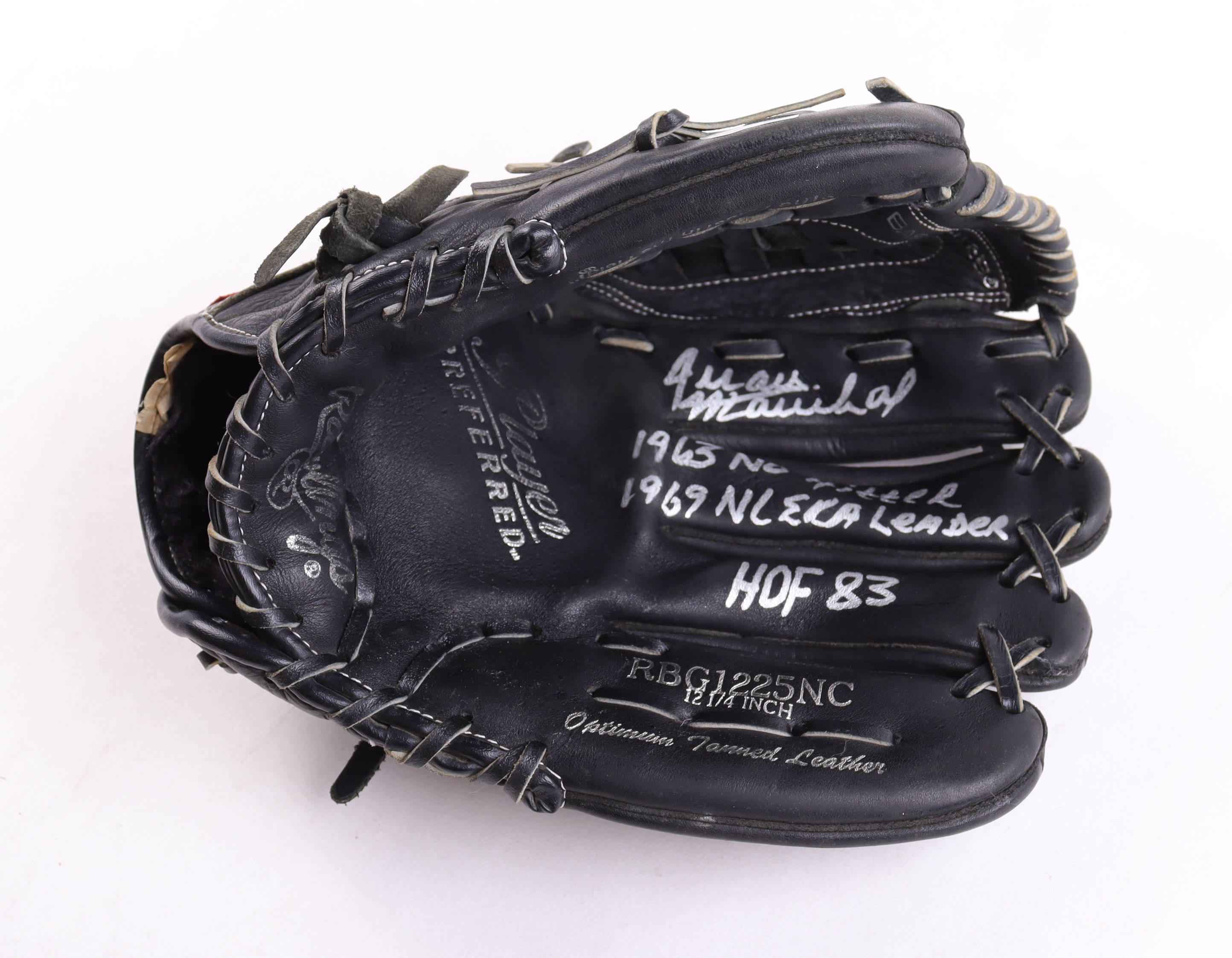 Juan Marichal Signed Rawlings Leather Baseball Glove Inscribed "HOF 83", "1963 No Hitter" & "1969 NLEKA Leader* (Beckett) at PristineAuction.com Juan Marichal Signed Rawlings Leather Baseball Glove Inscribed "HOF 83", "1963 No Hitter" & "1969 NLEKA Leader* (Beckett) at PristineAuction.com