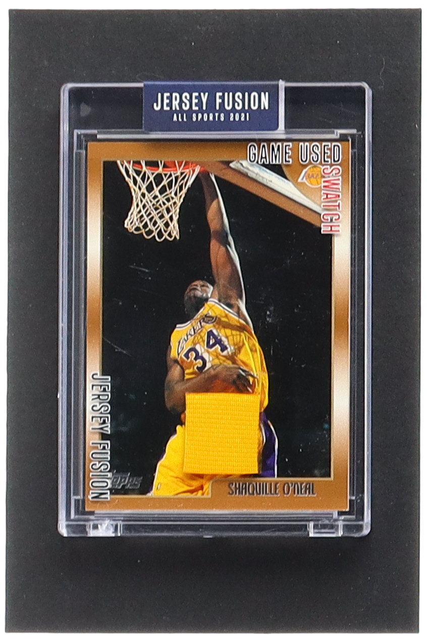 Shaquille O'Neal 2021 Jersey Fusion Game Used Swatch #SO2000 at PristineAuction.com Shaquille O'Neal 2021 Jersey Fusion Game Used Swatch #SO2000 at PristineAuction.com