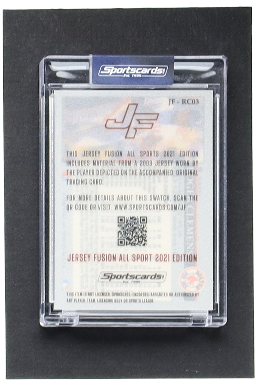 Roger Clemens 2021 Jersey Fusion Game Used Swatch #RC03 at PristineAuction.com Roger Clemens 2021 Jersey Fusion Game Used Swatch #RC03 at PristineAuction.com