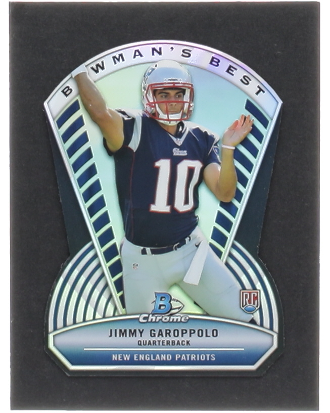 Jimmy Garoppolo 2014 Bowman Chrome Bowman's Best Die Cut #BBJG RC at PristineAuction.com Jimmy Garoppolo 2014 Bowman Chrome Bowman's Best Die Cut #BBJG RC at PristineAuction.com