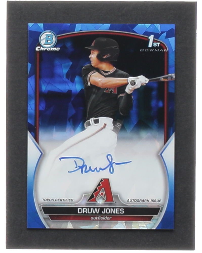 Druw Jones 2023 Bowman Chrome Sapphire Prospect Autographs BSPADJ RC