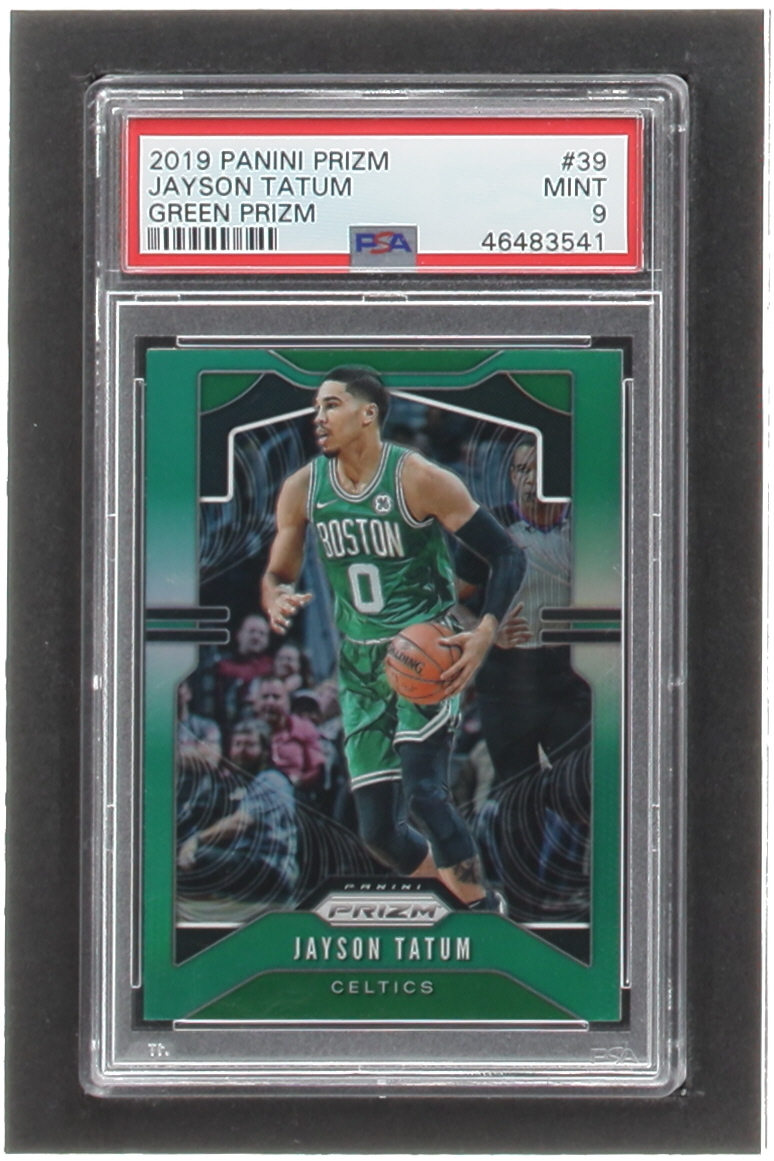 Jayson Tatum 2019-20 Panini Prizm Prizms Green #39 (PSA 9) at PristineAuction.com Jayson Tatum 2019-20 Panini Prizm Prizms Green #39 (PSA 9) at PristineAuction.com