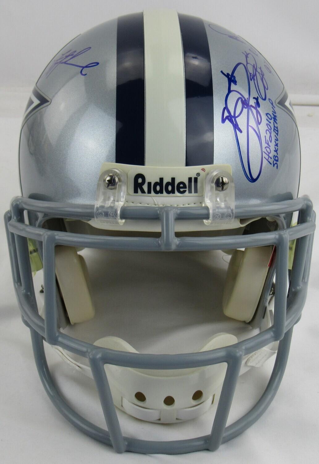 Emmitt Smith, Troy Aikman & Michael Irvin Signed Cowboys Full-Size Authentic On-Field Helmet with Multiple Career Inscriptions (Prova) at PristineAuction.com Emmitt Smith, Troy Aikman & Michael Irvin Signed Cowboys Full-Size Authentic On-Field Helmet with Multiple Career Inscriptions (Prova) at PristineAuction.com