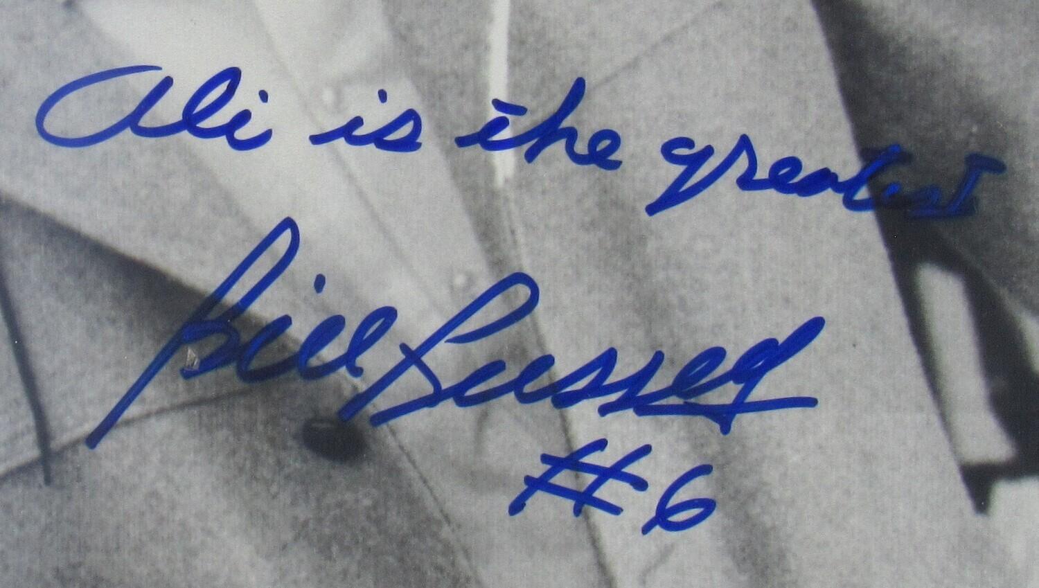 Bill Russell Signed 25x32 Custom Framed Photo Display with Muhammad Ali Inscribed "Ali is the greatest" (PSA) at PristineAuction.com Bill Russell Signed 25x32 Custom Framed Photo Display with Muhammad Ali Inscribed "Ali is the greatest" (PSA) at PristineAuction.com