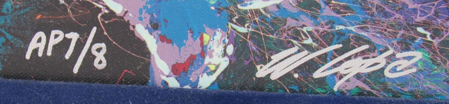 Yogi Berra & Bill Lopa Signed Yankees Custom Framed Canvas Painting (JSA & PSA) at PristineAuction.com Yogi Berra & Bill Lopa Signed Yankees Custom Framed Canvas Painting (JSA & PSA) at PristineAuction.com