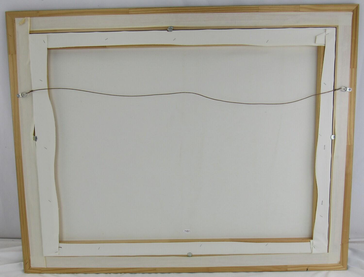 Yogi Berra & Bill Lopa Signed Yankees Custom Framed Canvas Painting (JSA & PSA) at PristineAuction.com Yogi Berra & Bill Lopa Signed Yankees Custom Framed Canvas Painting (JSA & PSA) at PristineAuction.com