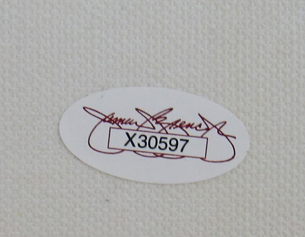 Yogi Berra & Bill Lopa Signed Yankees Custom Framed Canvas Painting (JSA & PSA) at PristineAuction.com Yogi Berra & Bill Lopa Signed Yankees Custom Framed Canvas Painting (JSA & PSA) at PristineAuction.com